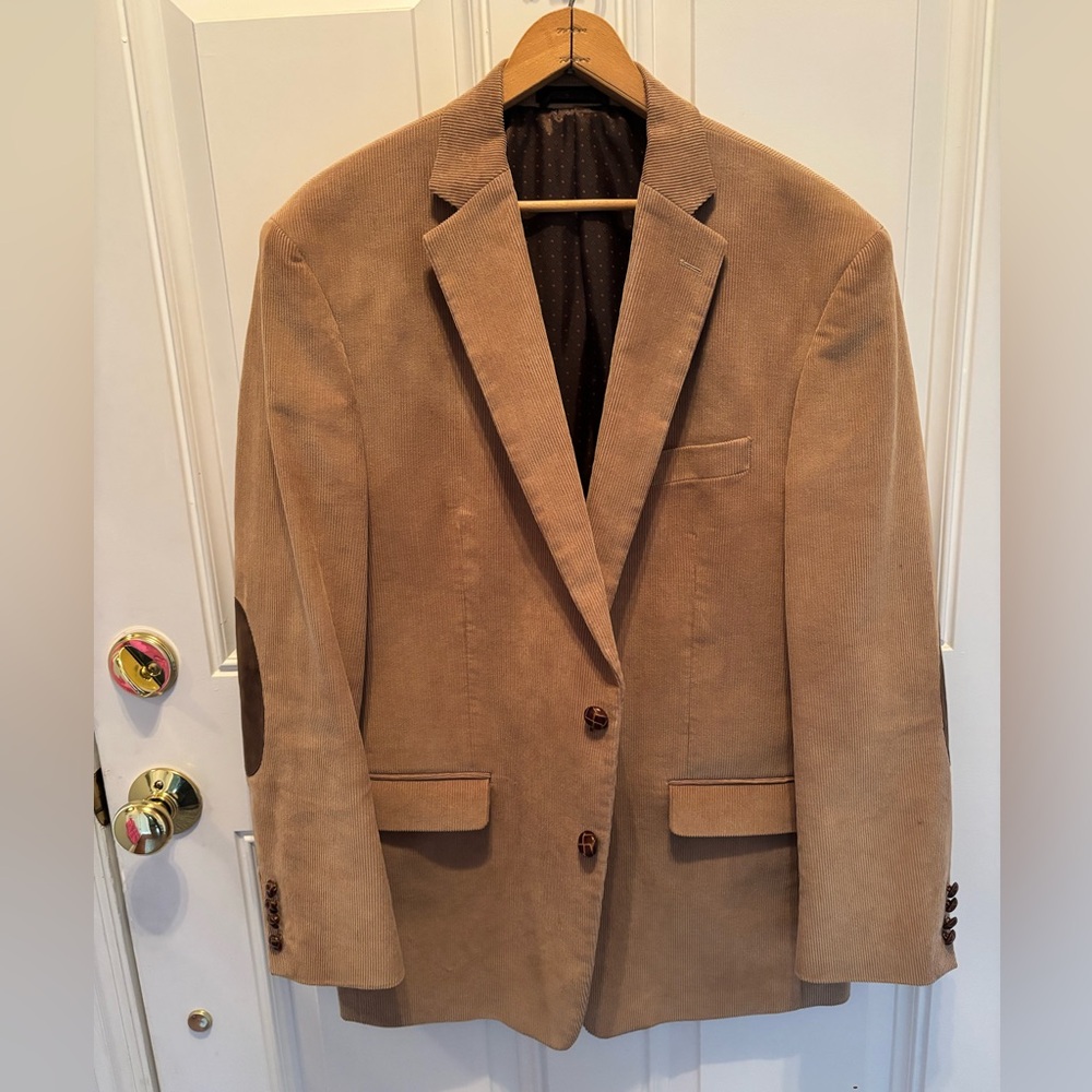 CHAPS corduroy jacket preppy PROFESSOR College